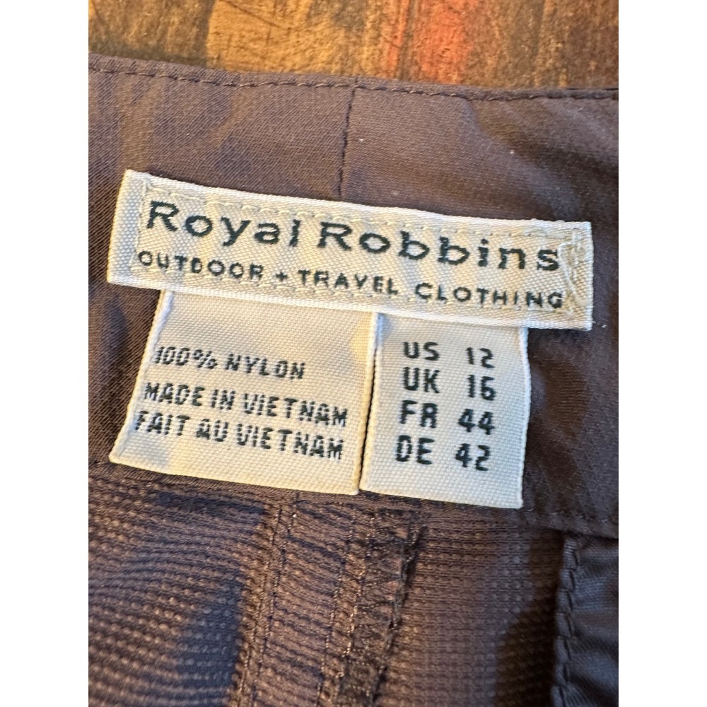 Royal Robbins Womens Outdoor‎ Hiking Travel Cropped Cargo Pants Size 12 - Picture 6 of 10